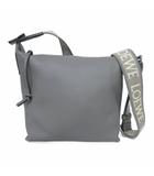 ロエベ LOEWE 美品 Cubi Leather Small Crossbody Bag キュービィ クロスボディ バッグ スモール アナグラム レザー グレー ☆AA★