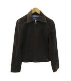 バーバリーブルーレーベル BURBERRY BLUE LABEL ジャケット ブルゾン サテン ショート丈 40 茶 ブラウン 0307 IBO90