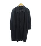 バーバリーズ Burberrys ヴィンテージ 美品 ステンカラーコート ライナー付 裏地 チェック柄 ロング丈 英国製 紺 ネイビー 0307 IBO90