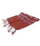 イッセイミヤケ ISSEY MIYAKE ストール マフラー ドット フリンジ 絹 シルク 紅 青 ボルドー ブルー 0303 IBO92