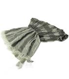 イッセイミヤケ ISSEY MIYAKE ヴィンテージ 80s 筆タグ ストール チェック柄 シルク ウール グレー 0303 IBO92