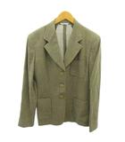 マックスマーラ MAX MARA 白タグ テーラードジャケット 背抜き 3B 千鳥格子 ハウンドトゥース ウール モヘヤ混 44 ベージュ 黒 ブラック 0302 IBO92