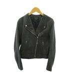 ユナイテッドトウキョウ UNITED TOKYO 美品 ダブルライダース レザージャケット ブルゾン ラムレザー ジップアップ ショート丈 1 黒 ブラック 0304 IBO92