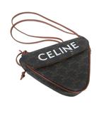 セリーヌ CELINE トリオンフ トライアングル バッグ ショルダーバッグ PVC レザー 茶 ブラウン ☆AA★