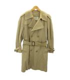 アクアスキュータム AQUASCUTUM ヴィンテージ 70-80s トレンチコート 裏地 チェック ベルト ロング丈 ベージュ 0320 IBO92