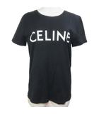 セリーヌ CELINE クラシックロゴ Tシャツ カットソー プリント クルーネック S 160 160/84A 黒 ブラック 2X314916G ■MNK6 /X