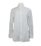 セリーヌ CELINE 19SS パレスカラー クラシック ストライプシャツ 長袖 36 160/80A 日本サイズM相当 ホワイト ブラック 2C111910C ■MNK6 /X
