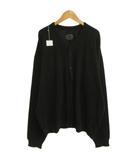 オールドジョー OLDJOE タグ付き 24AW BUTTON FRONT SILK NEP RIBED SHIRTS カーディガン 40 ONYX BLACK ■BL4