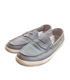 コールハーン COLE HAAN スリッポン スニーカー レザー 7 1/2 水色 ライトブルー /SJ