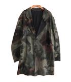 ヨウジヤマモトプールオム YOHJI YAMAMOTO POUR HOMME 希少 美品 21SS 釦あき絵 コットン プリントジャケット コート 2 HD-J14-814