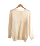  Shetland Woolen Co. ニット セーター M シェットランドウール アイボリー 無地/HW