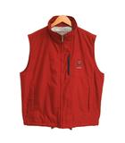 マンシングウェア MUNSINGWEAR パフベスト ロゴ スタンドカラー 中綿 L 赤 レッド