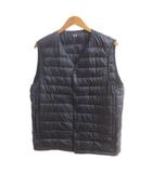 ユニクロ UNIQLO 美品 ダウンベスト キルティング Vネック L 黒 ブラック /SJ