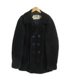ショット SCHOTT 90s U.S.740N P ピーコート コーデュロイ ダブル キルティング裏地 ミドル丈 36 黒 ブラック IBO96