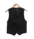 アニエスベーオム Agnes b. homme 90s ヴィンテージ ジレ ベスト ビジネス フランス製 46 黒 ブラック /FF IBO98 ■P-C