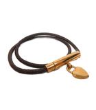 エルメス HERMES ヴィヴィリデ ファンタジーハートブレスレット チョーカー 2WAY レザー