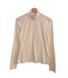 ジルサンダー JIL SANDER ハイネックカットソー カットオフ 長袖 無地 L ベージュ