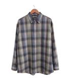 オーラリー AURALEE 美品 25SS SUPER LIGHT WOOL CHECK SHIRT ウール チェックシャツ 長袖 3 グリーン×ブルー