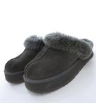 アグ オーストラリア UGG australia ムートン ミュール サンダル シューズ 23cm グレー プラットフォーム ファー /SX