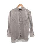 セリーヌ CELINE オム シャツ カジュアル マカダム柄 スタンドカラー 長袖 S グレー /FF IBO100