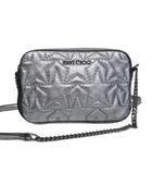 ジミーチュウ JIMMY CHOO 美品 HAYA ハヤ カメラバッグ スターキルティング ショルダーバッグ シルバーカラー ■AO4
