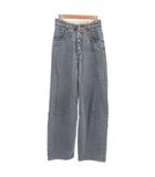 エムエムシックス メゾンマルジェラ MM6 Maison Margiela デニムパンツ ジーンズ ボタンフライ ストレート ウォッシュ加工 36 インディゴブルー S52LA0097 S30460 /GV IBO102