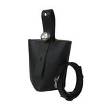 ロエベ LOEWE ペブル バケットバッグ ミニ 2WAY ハンドバッグ ショルダーバッグ カーフレザー アナグラム 黒 ブラック AANBBBMX02 1100 ☆AA★