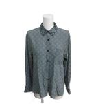 ルイヴィトン LOUIS VUITTON 19SS ダミエ モノグラム シャツ シルク 長袖 36 紺 マルチカラー RW192B RVC FHTO50 ■MNK11