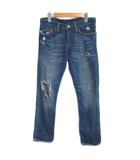 ポロジーンズ ラルフローレン POLO JEANS デニムパンツ ジーンズ 27 ジップフライ テーパード コインポケット インディゴブルー ■IBO104