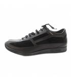 グッチ GUCCI ローカットスニーカー シューズ レザー 35 黒 ブラック /FF ■IBO104