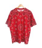 シュプリーム SUPREME 21SS BANDANA SMALL BOX LOGO TEE Tシャツ L 半袖 総柄 赤 レッド ■MNK11