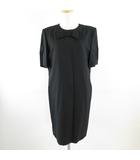 ピエールカルダン Pierre Cardin ブラックフォーマル ワンピース 五分袖 ひざ丈 リボン 黒 11 *T473