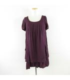 ディグレース DGRACE アンサンブル 2WAY カットソー ワンピース 半袖 紫 36 *A247