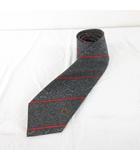 セリーヌ CELINE シルクネクタイ 総柄 青 茶 *A356 ☆AA★