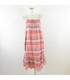ギャップキッズ GAP KIDS キャミワンピース ひざ丈 フレア チェック ピンク 160 *A389