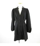ザラ ZARA シャツワンピース ミニ 長袖 黒 M *T640