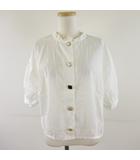 オリーブデオリーブ OLIVE des OLIVE シャツ ブラウス 七分袖 レース 白 M *T650