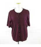 バーバリー ロンドン BURBERRY LONDON アンサンブルニット カーディガン 半袖 紫 4 *T655