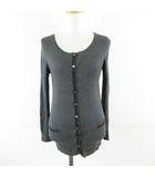 ルール RULe ニットカーディガン 長袖 リブ シルク混 グレー S *T107