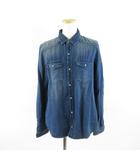 ザラ ZARA Z1975 デニムシャツ 長袖 青 M *A955