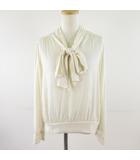 ルーニィ LOUNIE by LOUNIE カットソー ブラウス 長袖 ボウタイ オフホワイト 白 40 *T212