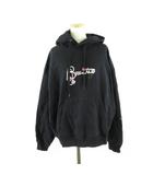 ハク スーパーハッカ H.A.K パーカー スウェット 長袖 ロゴ 刺繍 黒 S *A17