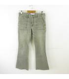 ボブソン BOBSON International-J ベルボトムジーンズ デニムパンツ ロング ストレッチ カーキ L *T393