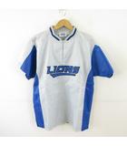  LIONS FANCLUB 埼玉西武ライオンズ トレーニングシャツ ウィンドブレーカー ハーフジップ 半袖 グレー M *T396