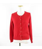 エフデ ef-de ニットカーディガン 長袖 ストレッチ 赤 9 *A484