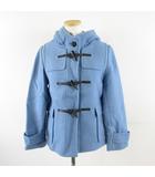 ジーユー GU ウールブレンドショートダッフルコート 長袖 青 S *A557