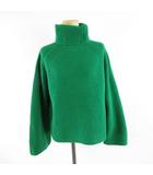 エイチ&エム H&M タートルネックニット セーター 長袖 緑 XS *A697