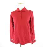 スポーツウェア ゴルフ ポロシャツ 長袖 赤 *T892