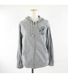 ビームスボーイ BEAMS BOY パーカー スウェット地 ジップアップ 長袖 プリント グレー *A703