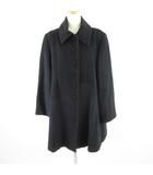 ステンカラーコート ハーフ丈 長袖 黒 M *T14